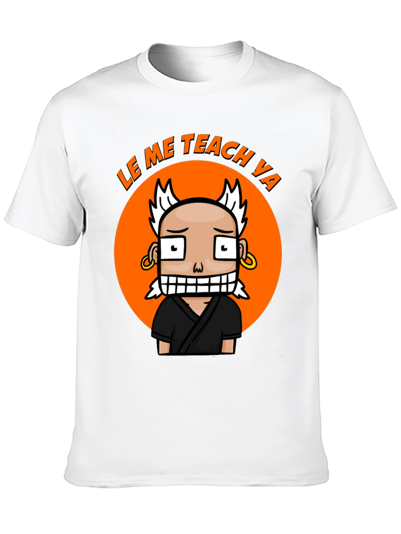 Funny Cartoon Teach Ya Black T-Shirt