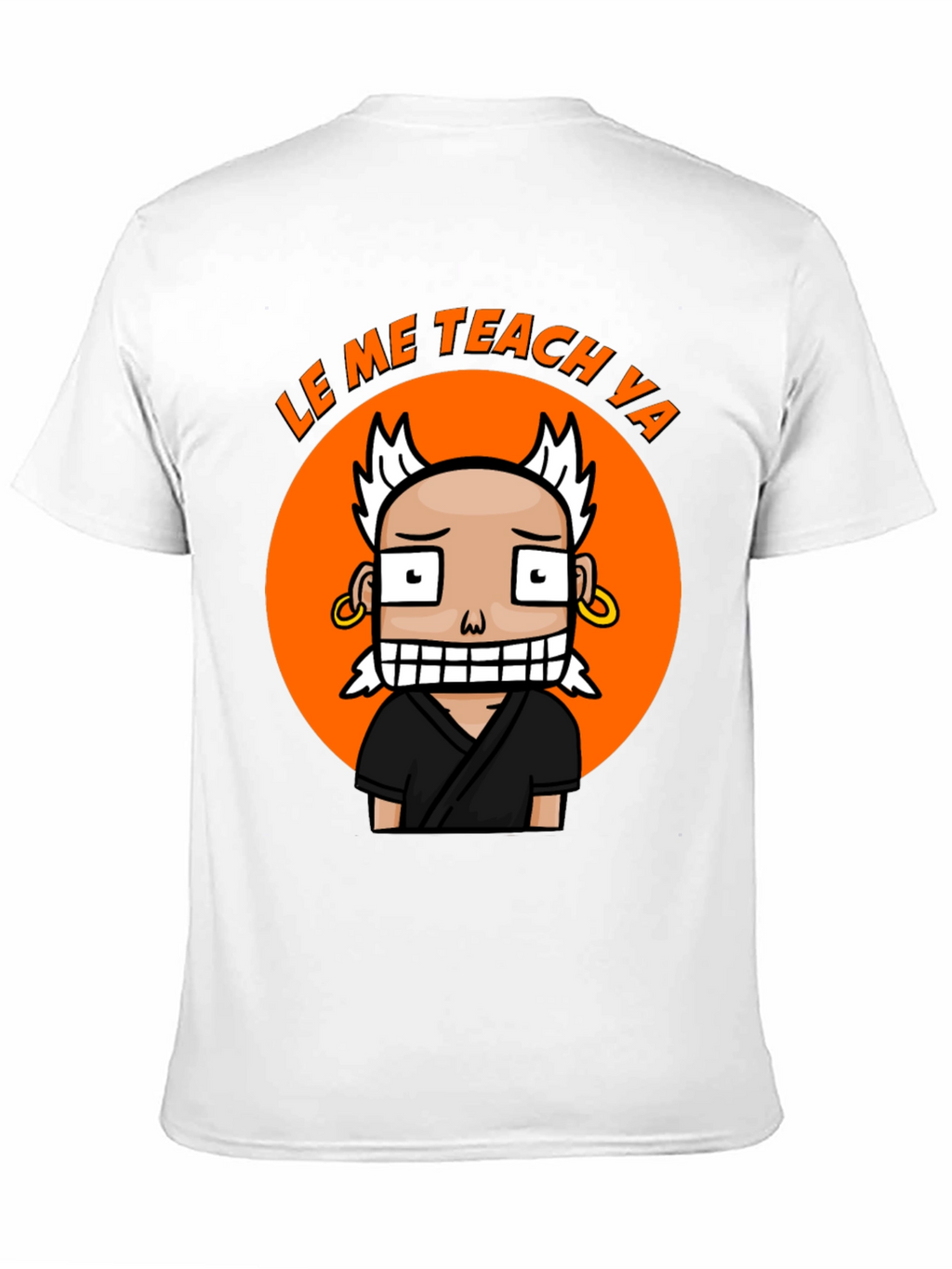 Funny Cartoon Teach Ya Black T-Shirt