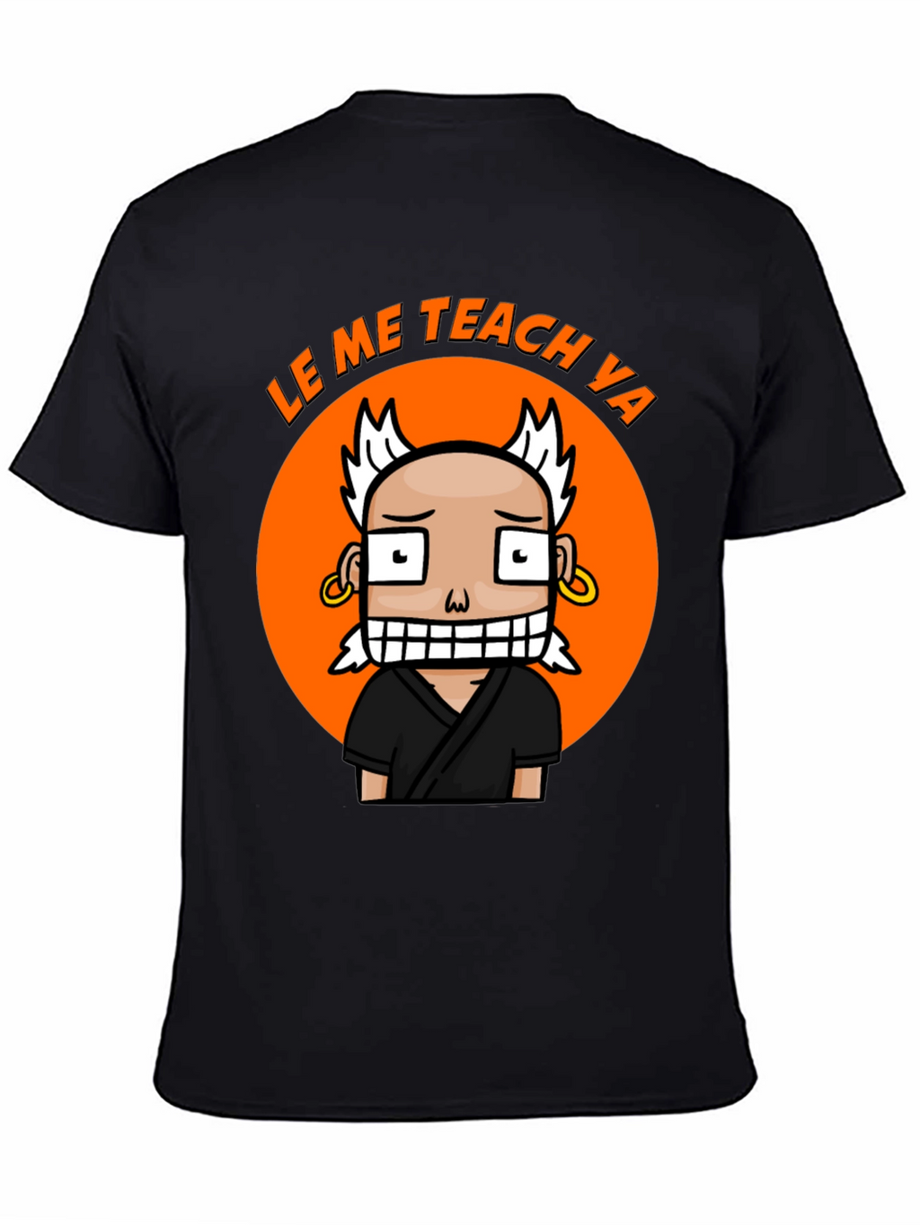 Funny Cartoon Teach Ya Black T-Shirt