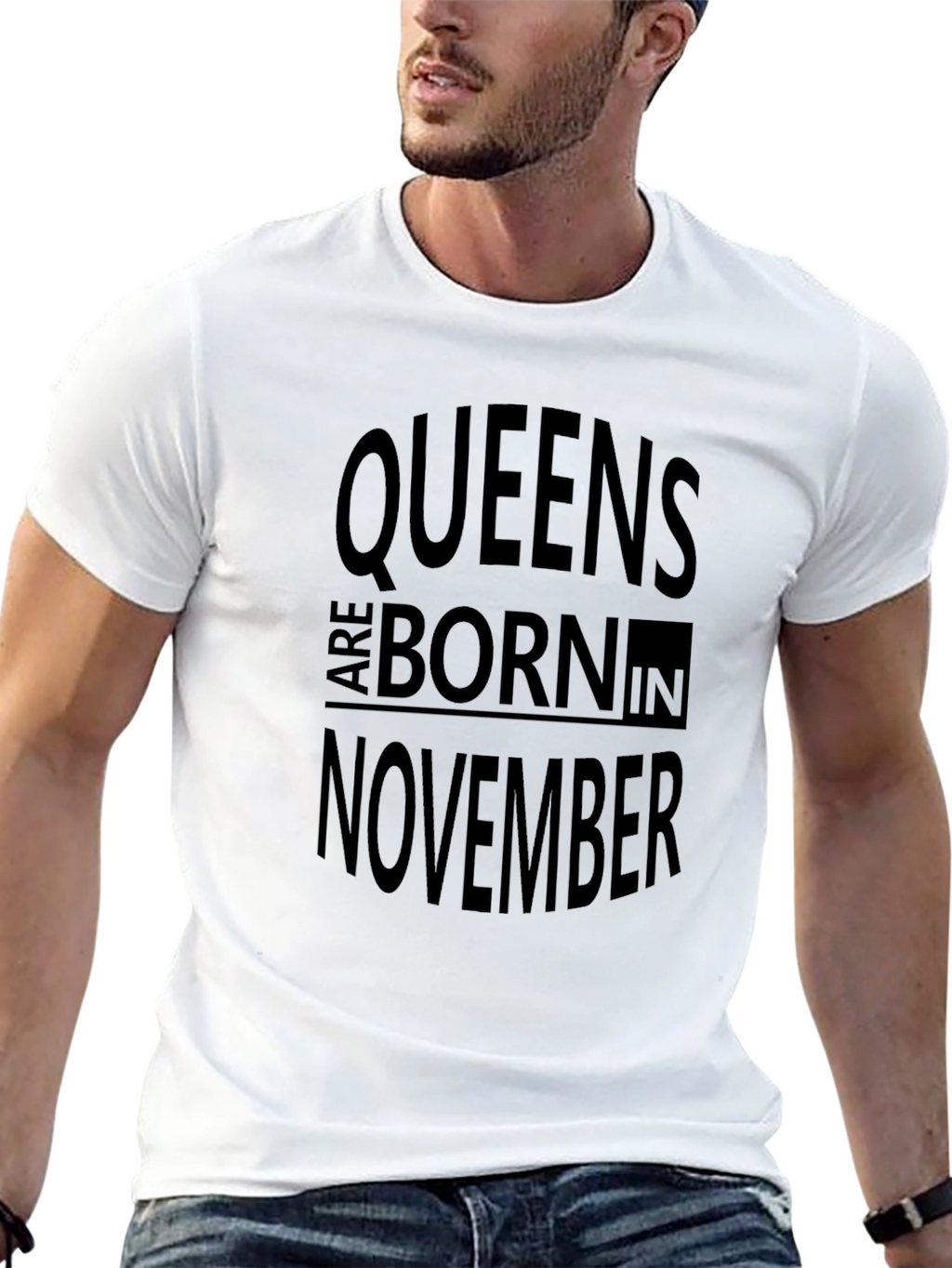 Queens Born in November Black T-Shirt