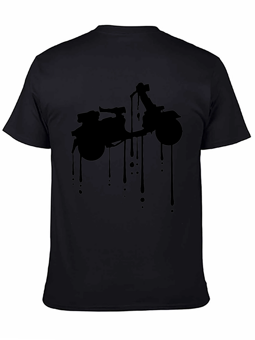 Cool Motorcycle Dripping Black T-Shirt