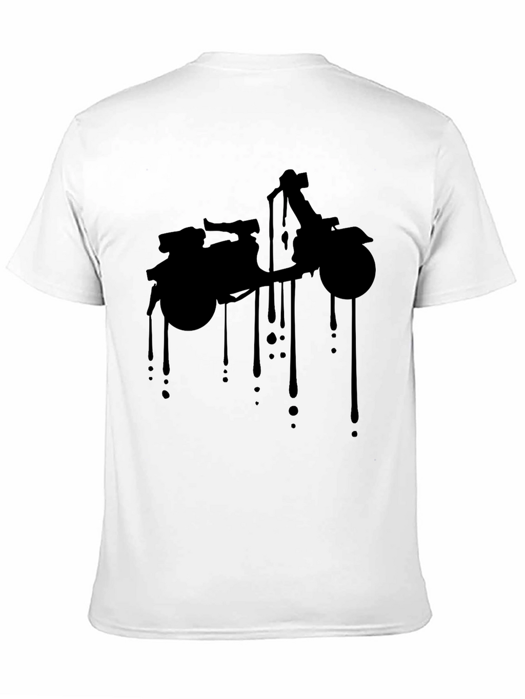 Cool Motorcycle Dripping Black T-Shirt