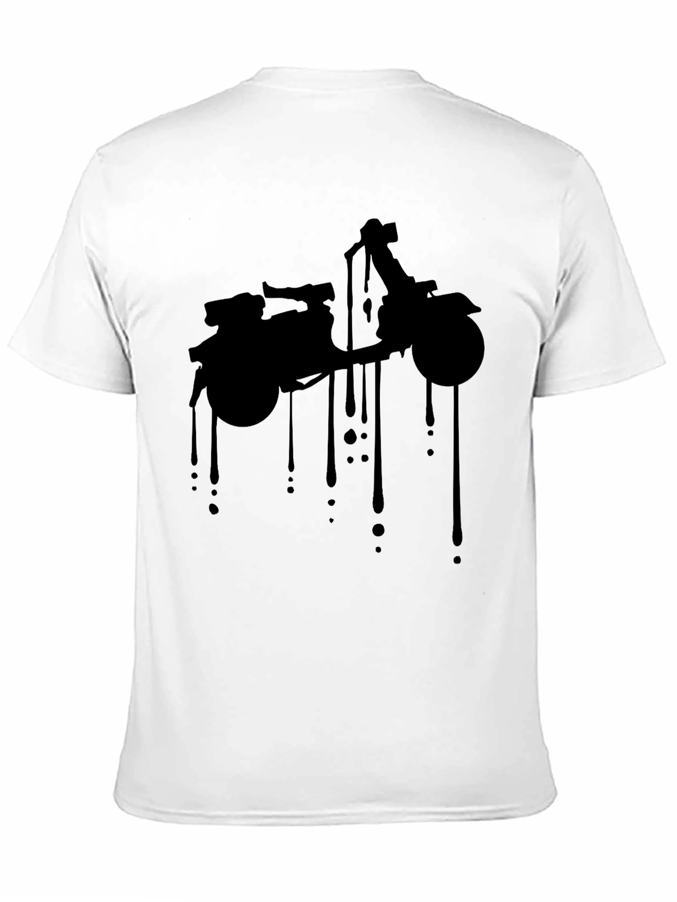Cool Motorcycle Dripping Black T-Shirt
