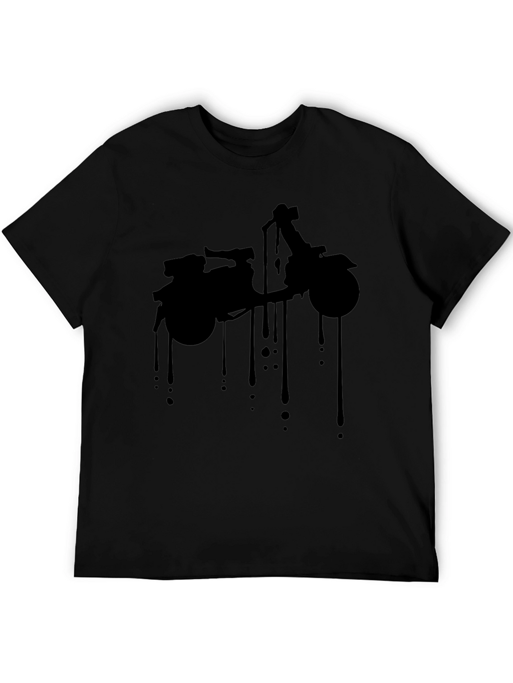 Cool Motorcycle Dripping Black T-Shirt