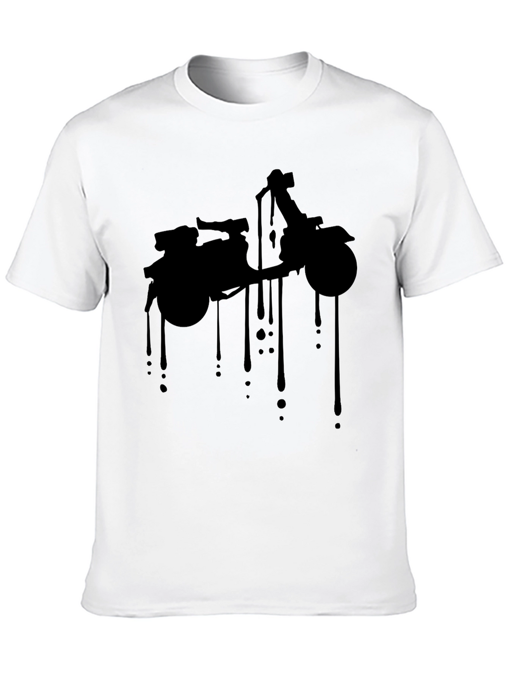 Cool Motorcycle Dripping Black T-Shirt
