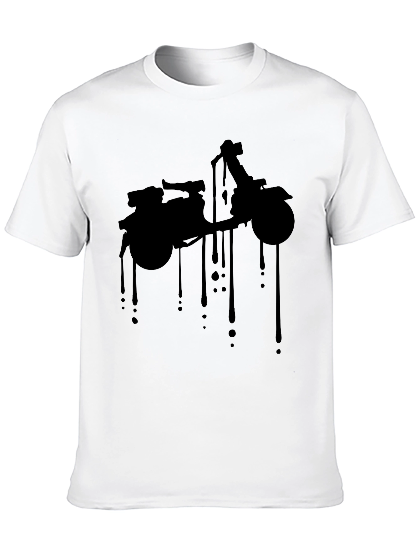 Cool Motorcycle Dripping Black T-Shirt