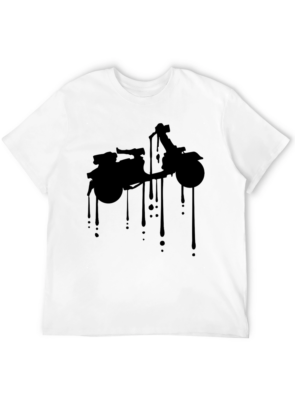 Cool Motorcycle Dripping Black T-Shirt