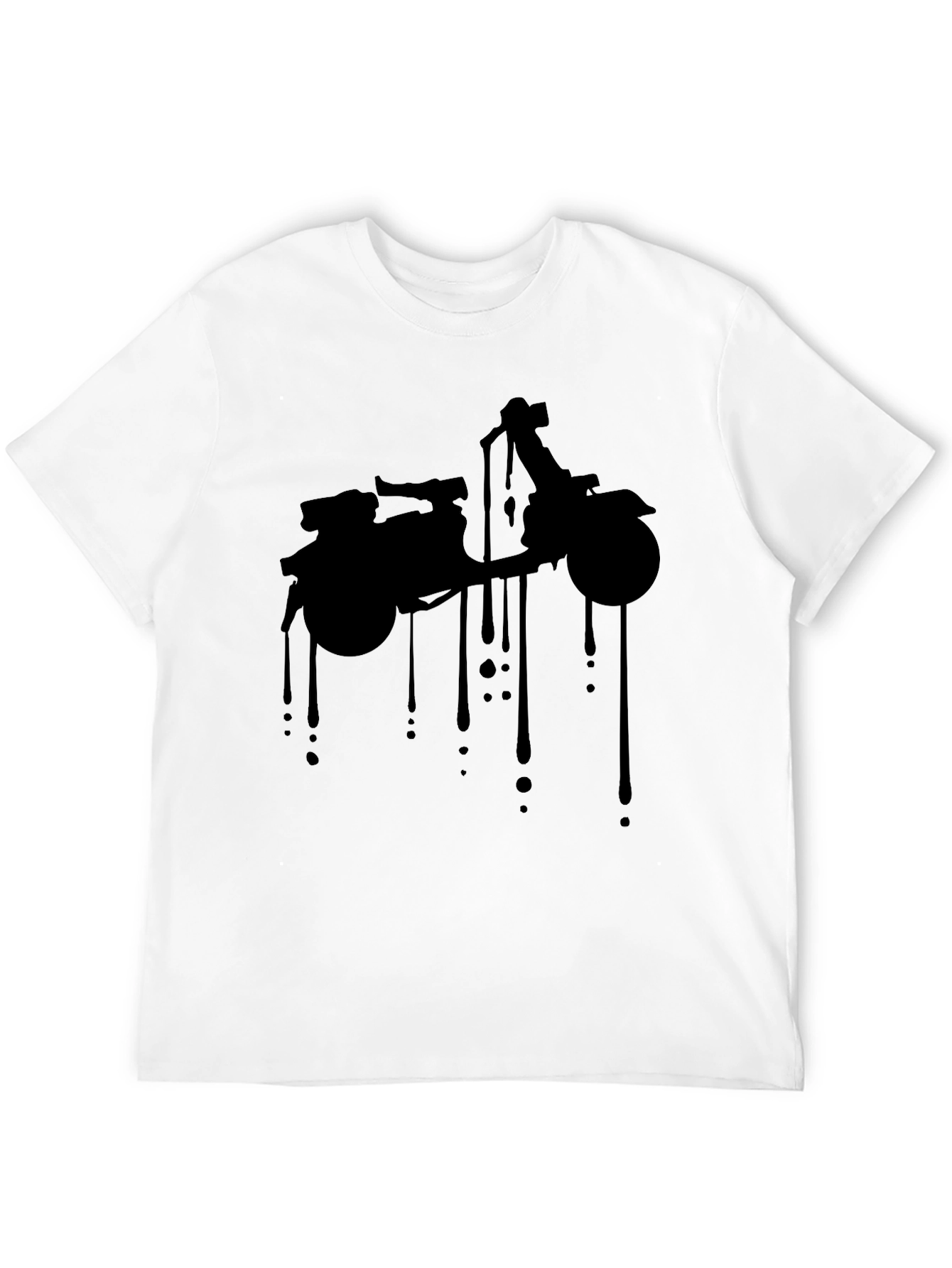 Cool Motorcycle Dripping Black T-Shirt