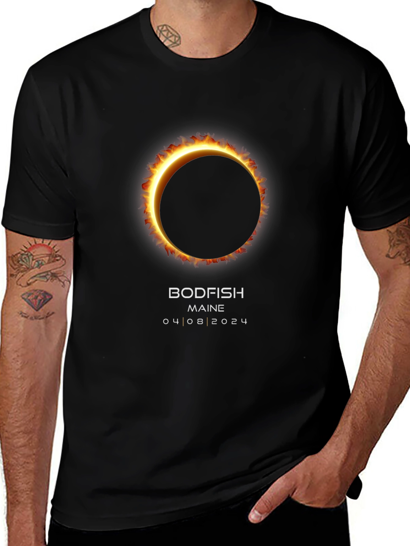 Bodfish Maine Eclipse Shirt - 04/08/2024 Total Solar Eclipse Tee