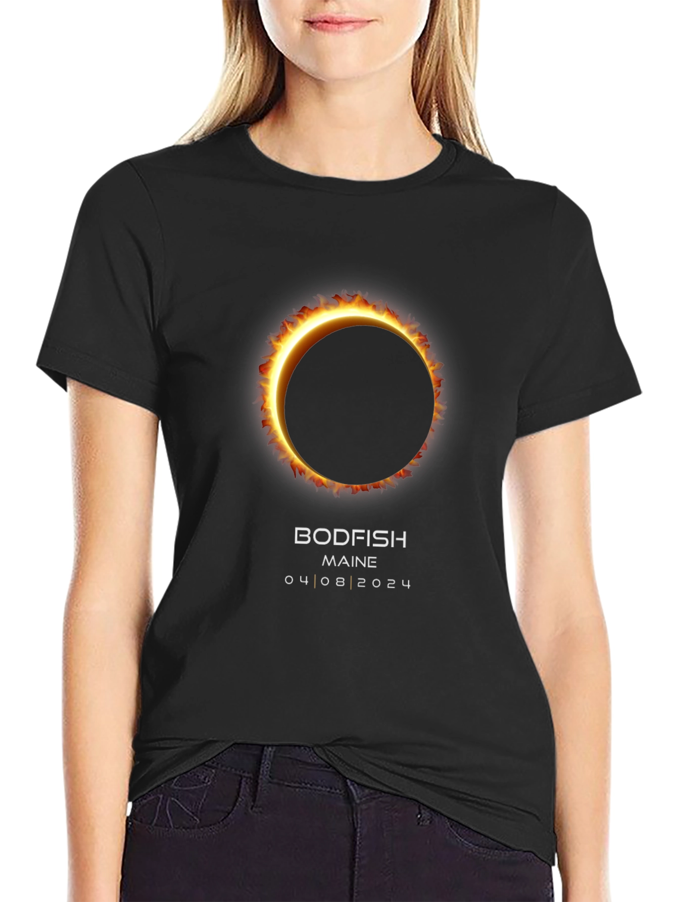 Bodfish Maine Eclipse Shirt - 04/08/2024 Total Solar Eclipse Tee
