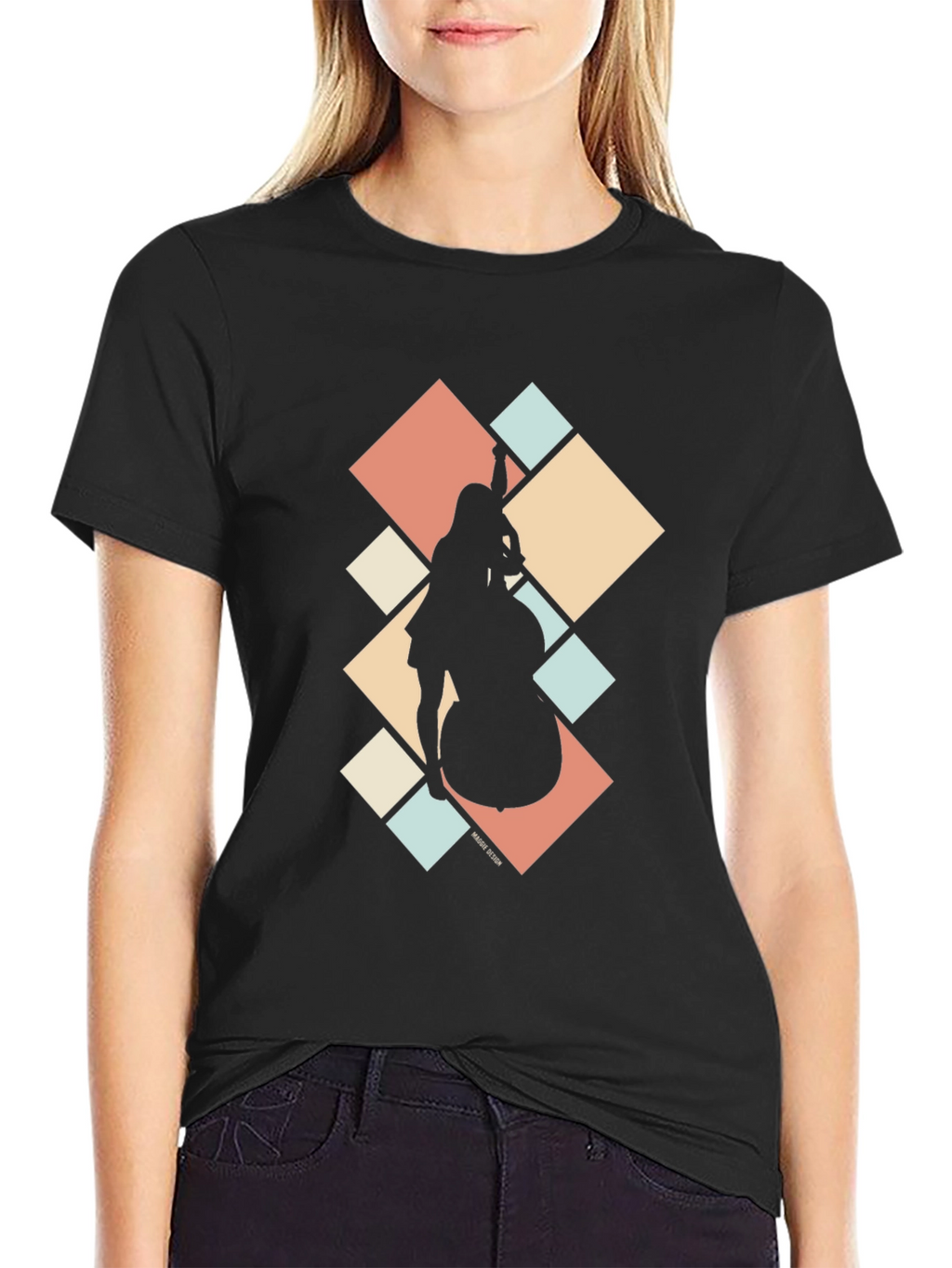 Jazz Musician Silhouette Graphic Tee