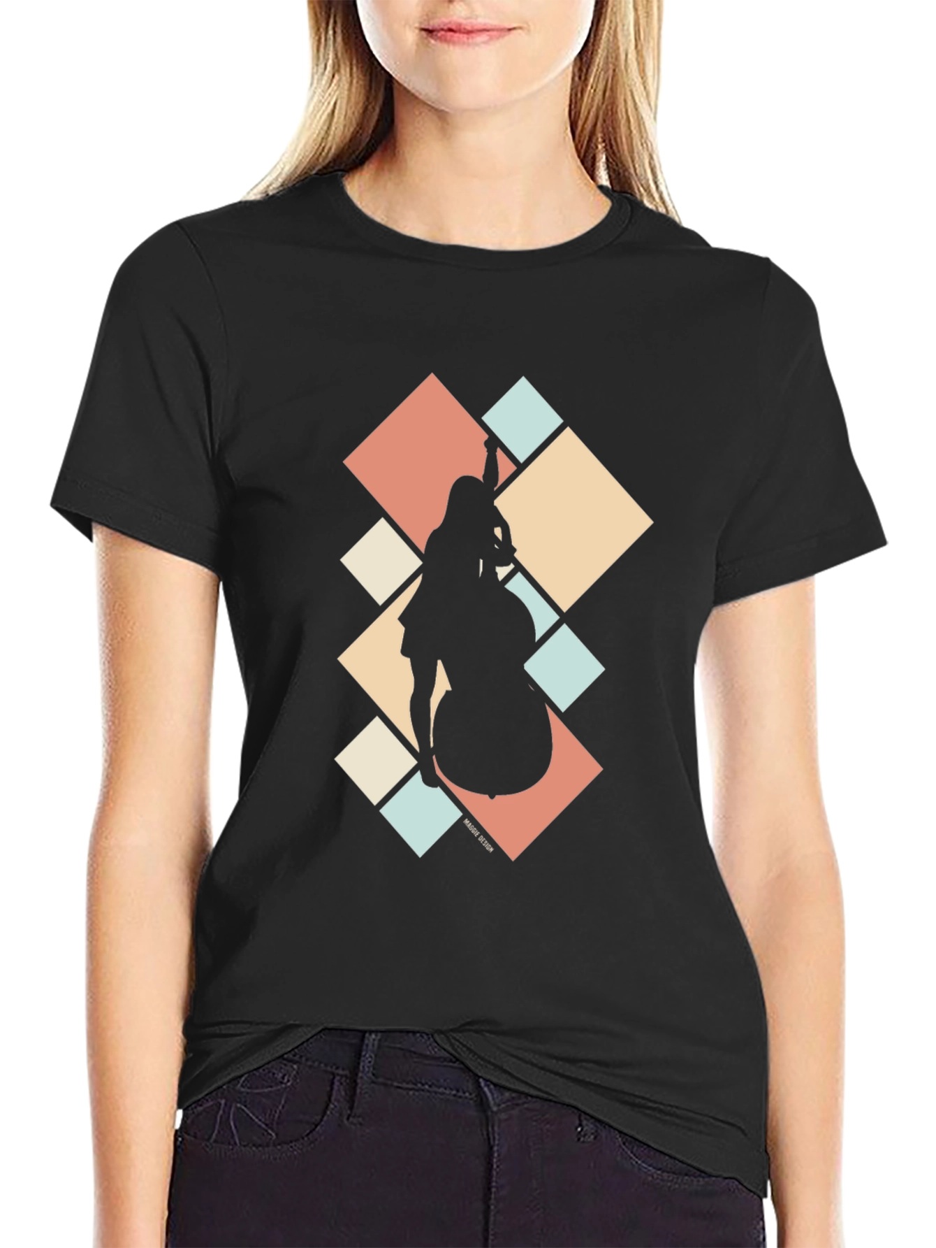 Jazz Musician Silhouette Graphic Tee