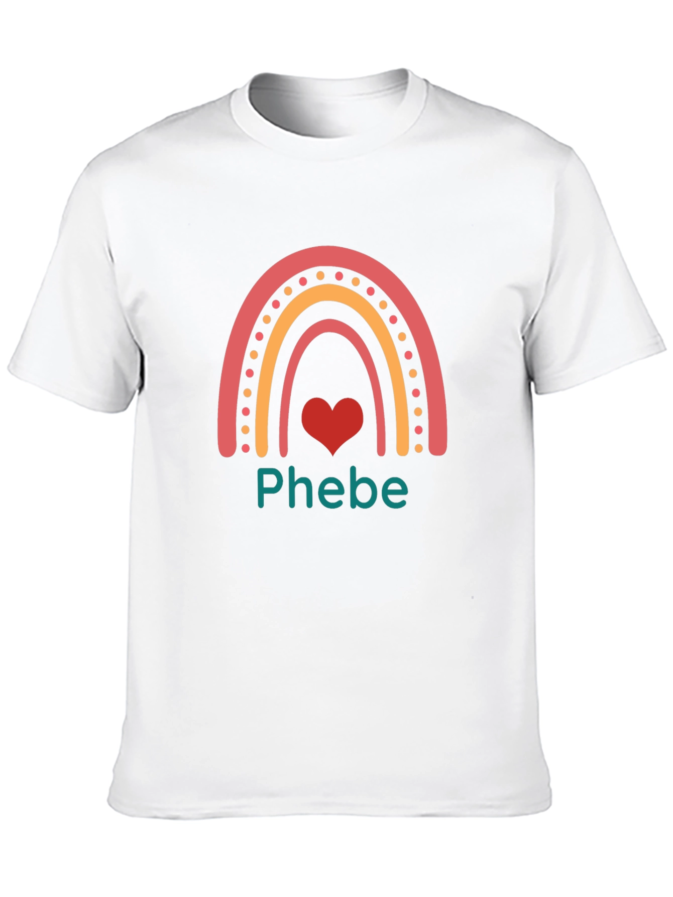 Phebe Rainbow Heart T-Shirt - Trendy Casual Tee