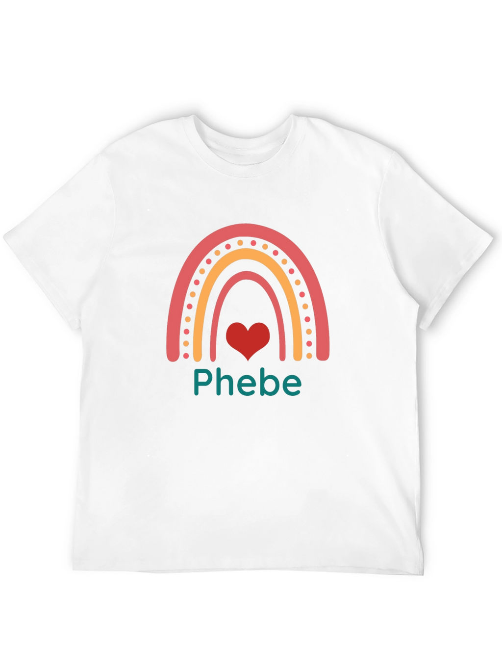 Phebe Rainbow Heart T-Shirt - Trendy Casual Tee