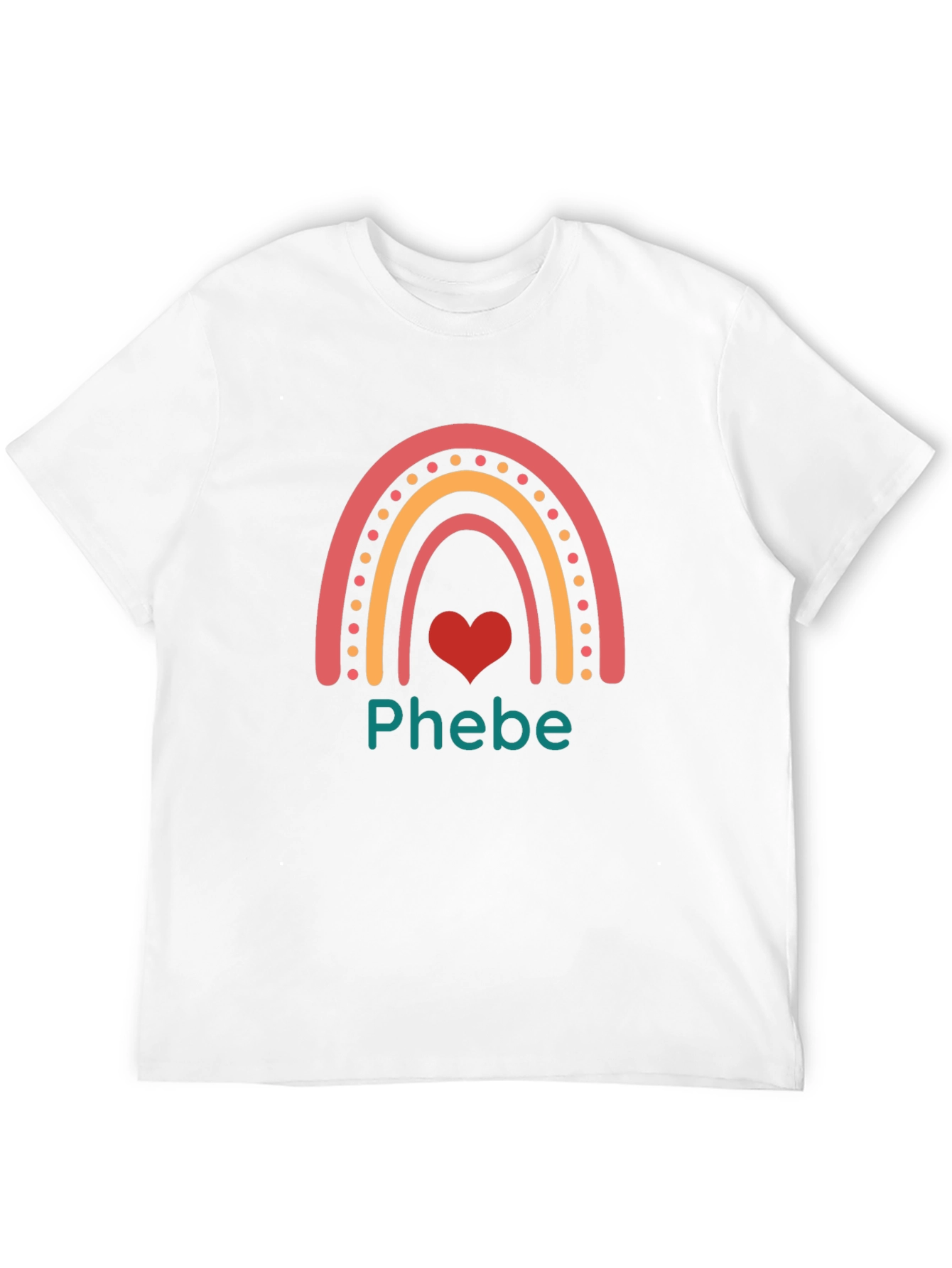 Phebe Rainbow Heart T-Shirt - Trendy Casual Tee