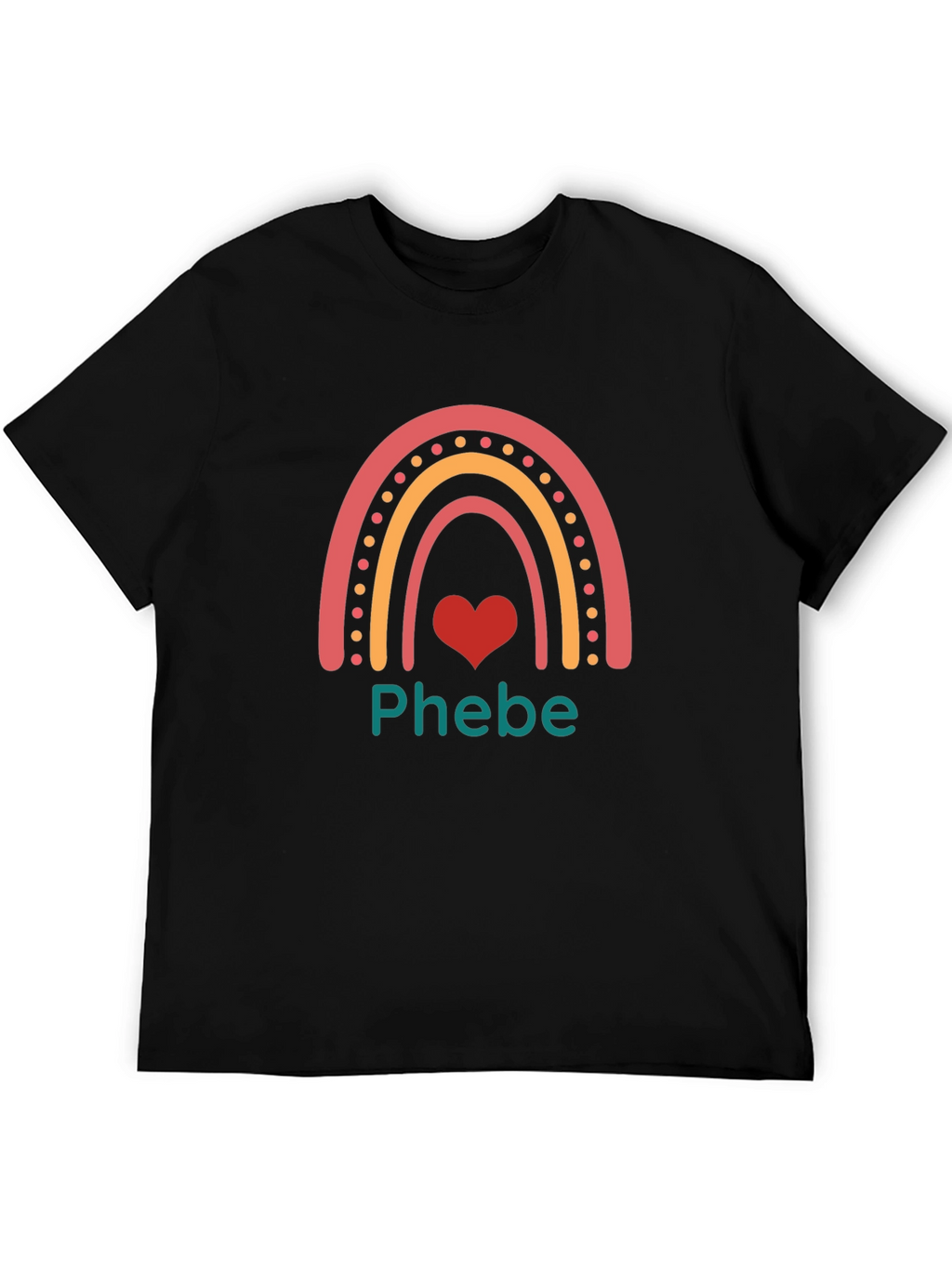Phebe Rainbow Heart T-Shirt - Trendy Casual Tee