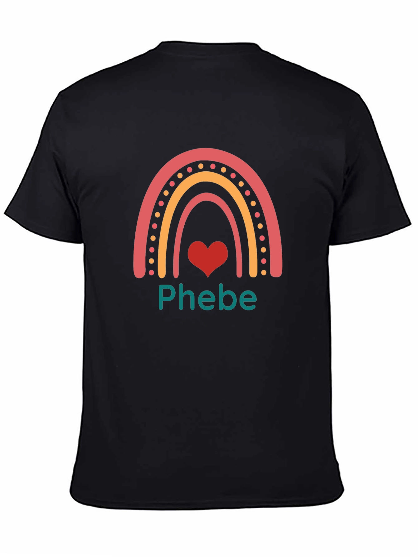 Phebe Rainbow Heart T-Shirt - Trendy Casual Tee