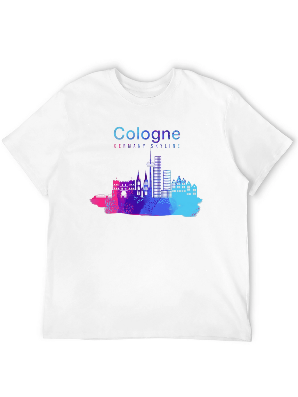 Cologne Germany Skyline Black T-Shirt