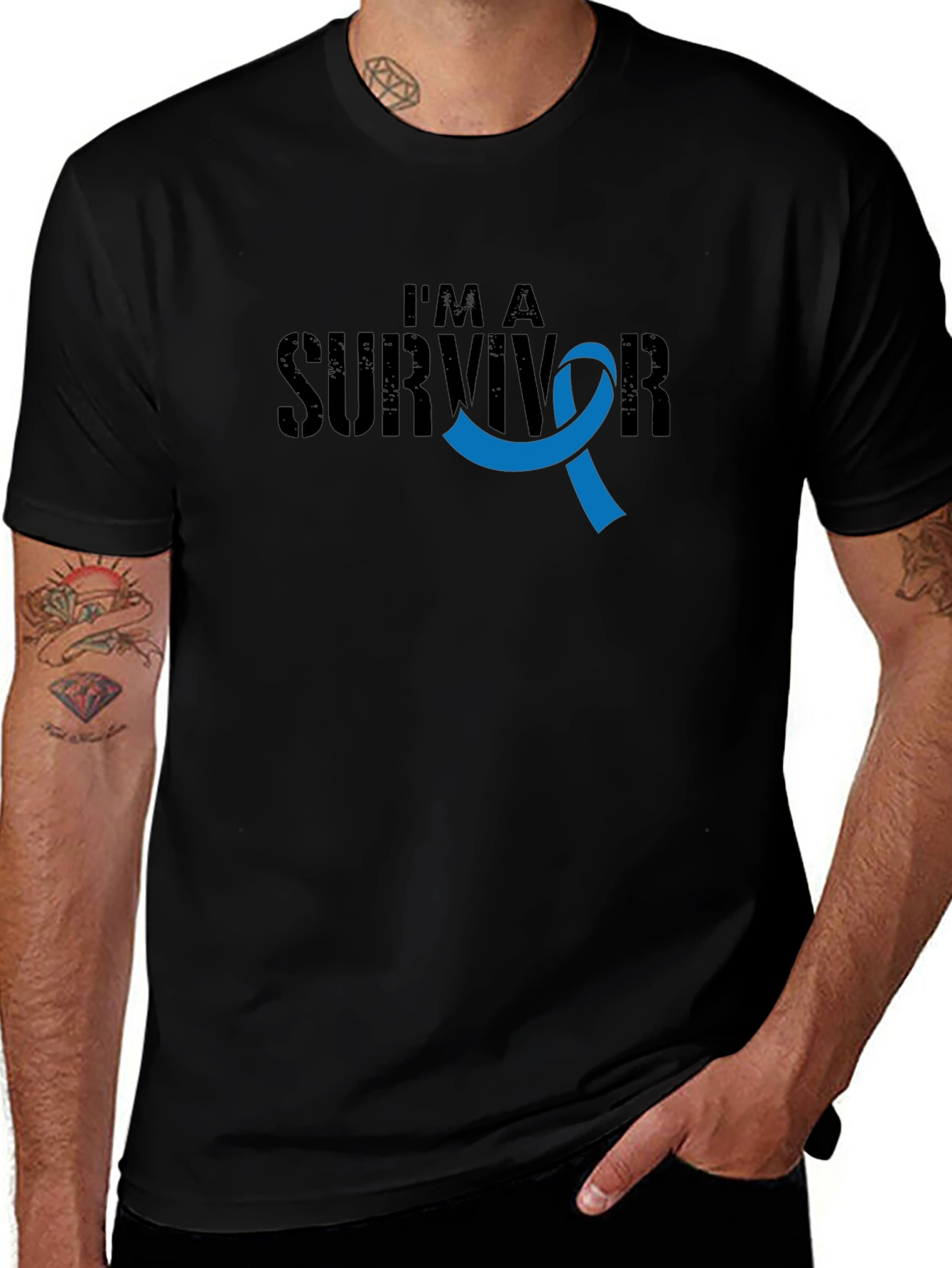 Survivor Ribbon Tee - Support Cancer Awareness