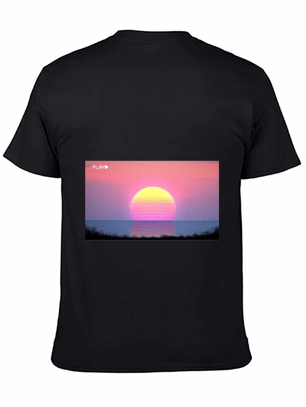 Vaporwave Sunset Graphic Tee - Retro 80s Style