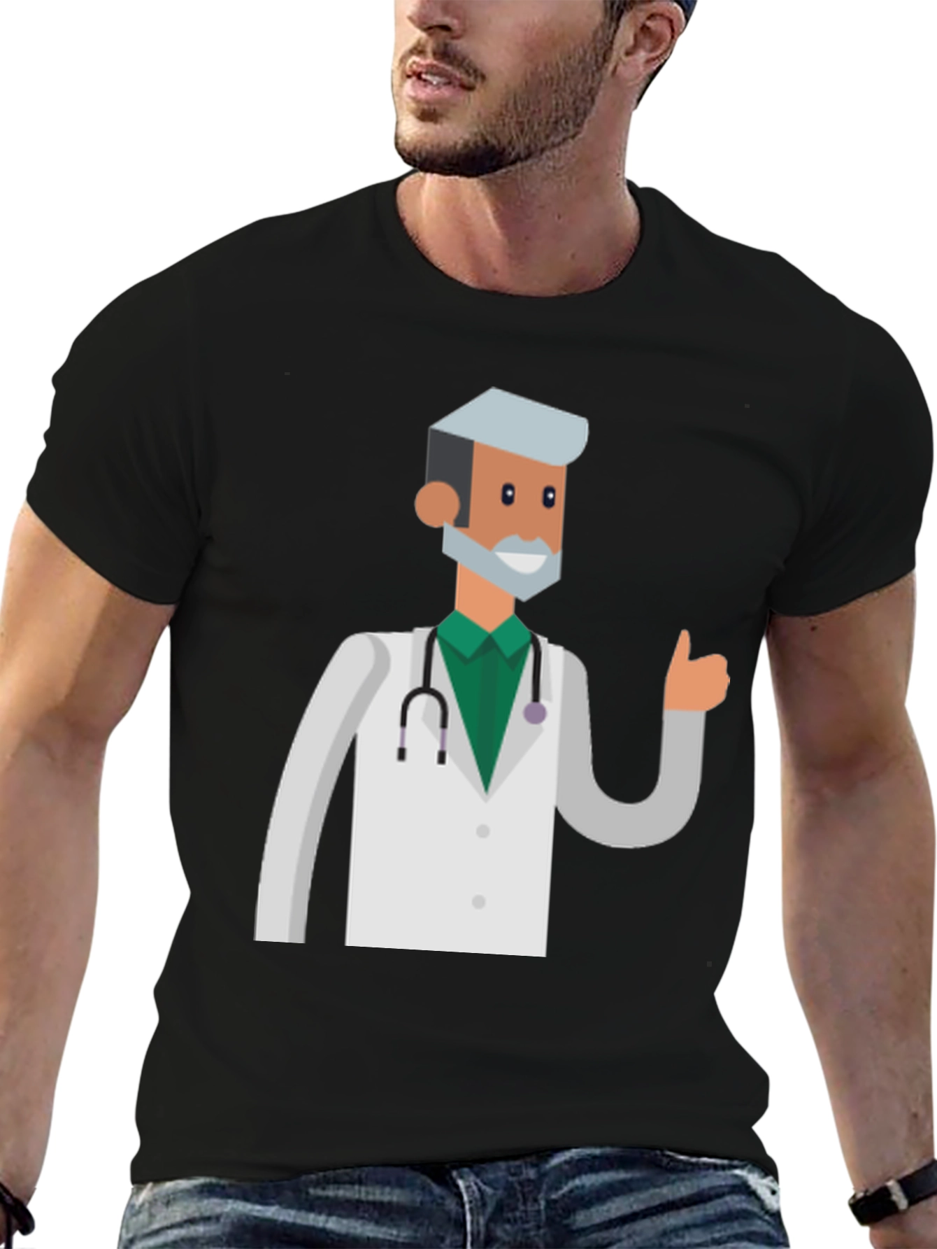 Doctor Graphic Black T-Shirt