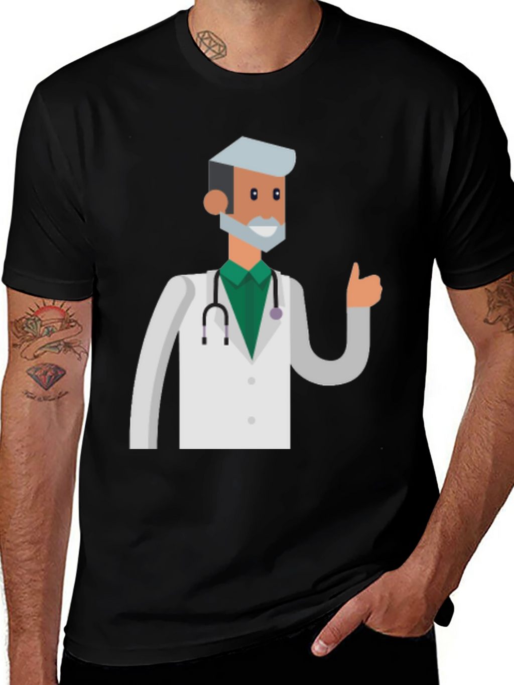 Doctor Graphic Black T-Shirt