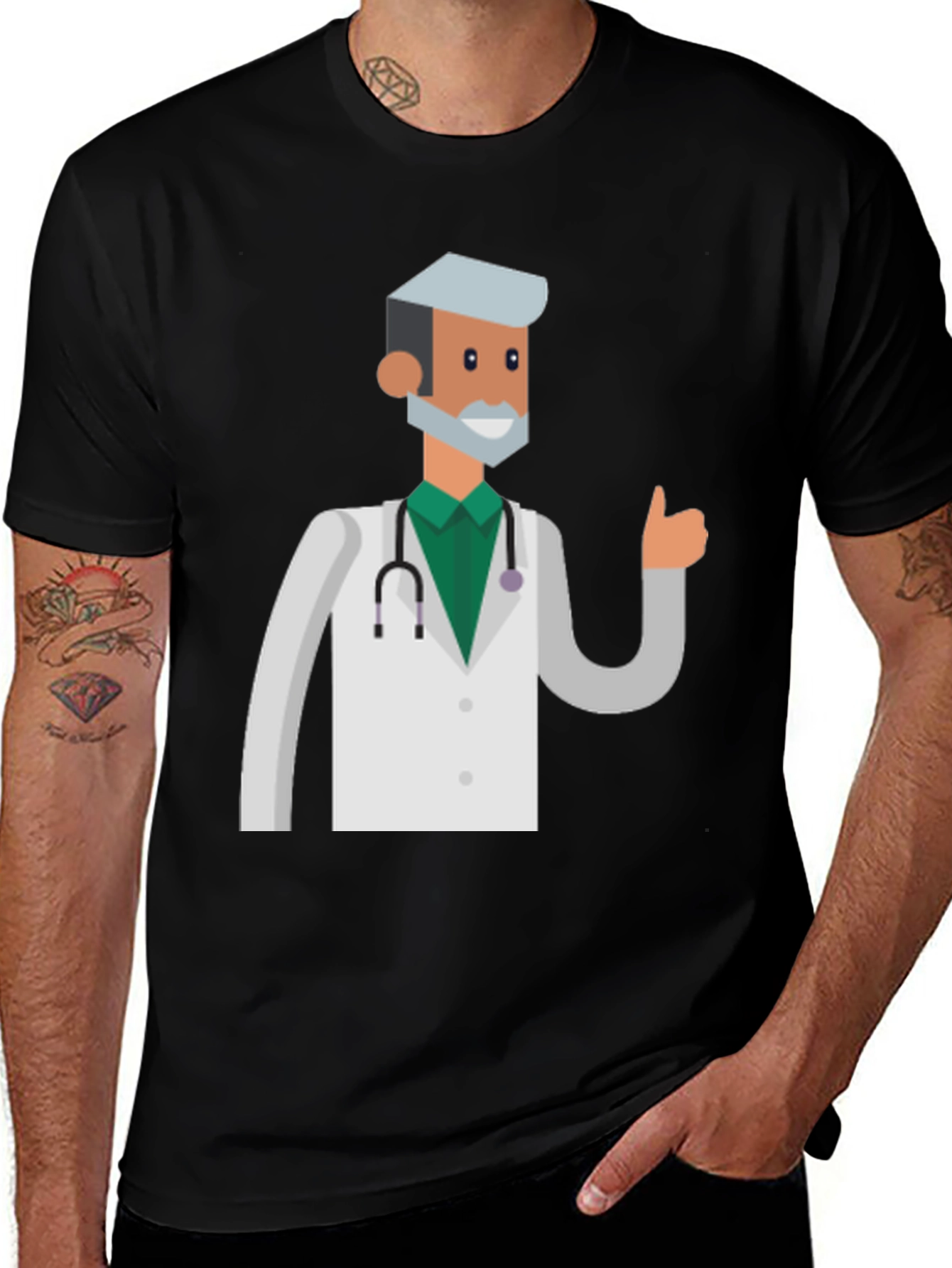 Doctor Graphic Black T-Shirt