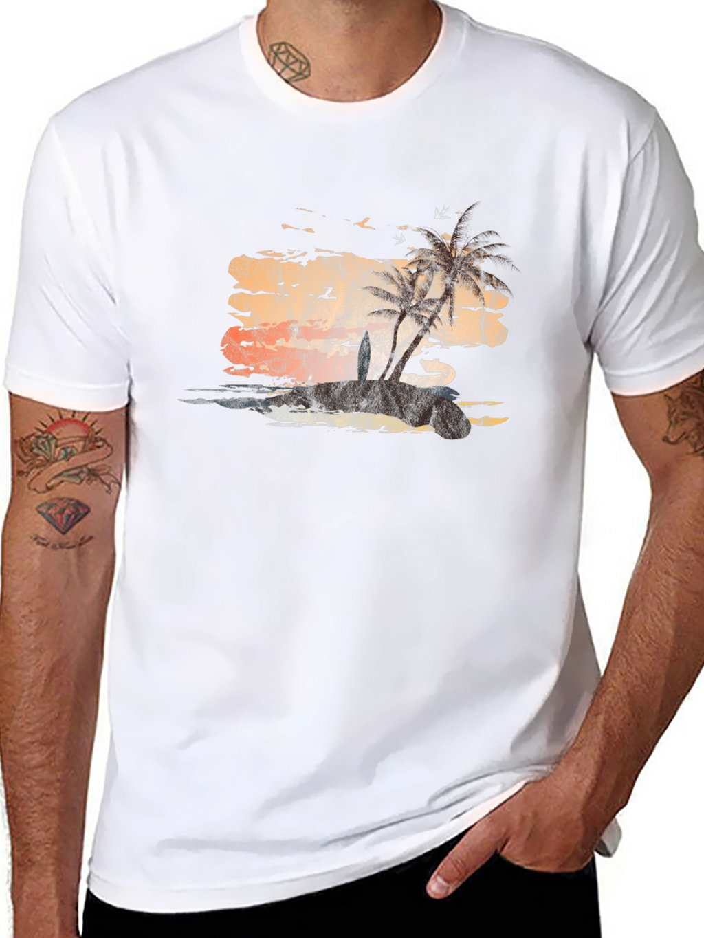 Retro Beach Sunset Tee