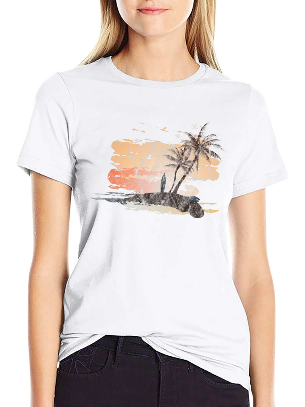 Retro Beach Sunset Tee