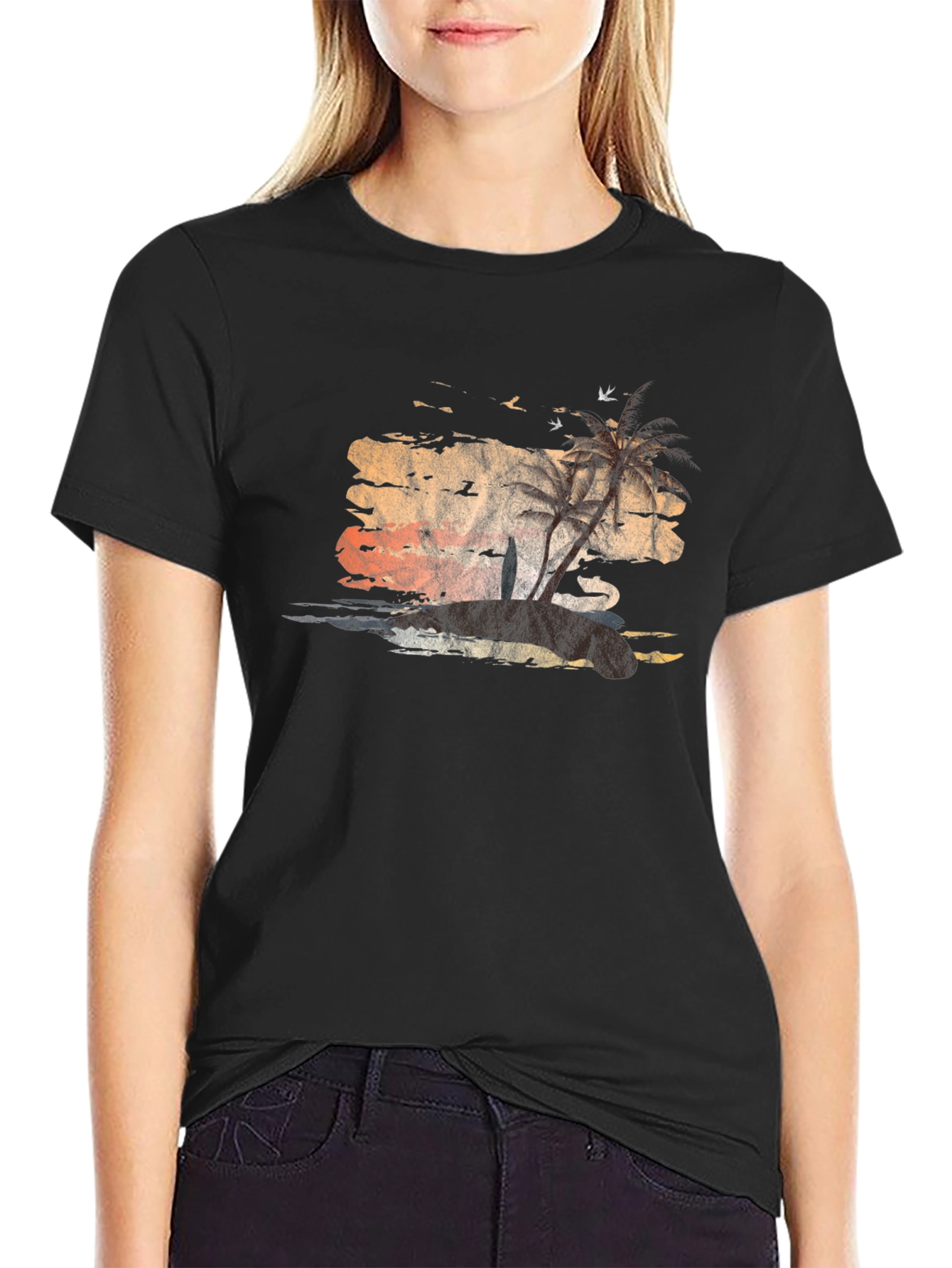 Retro Beach Sunset Tee
