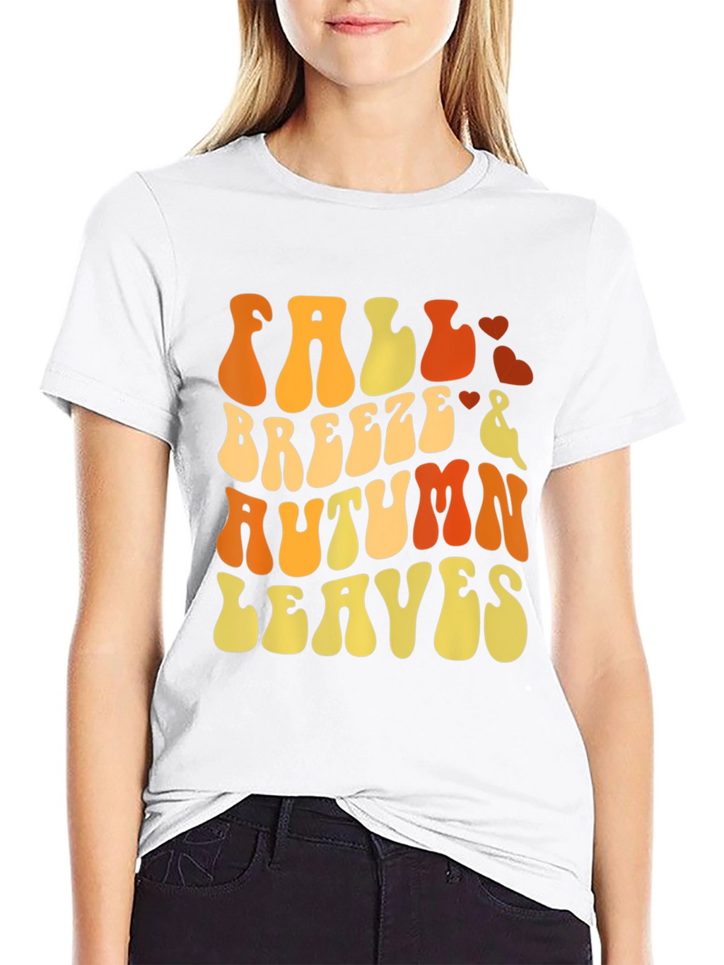 Fall Breeze Autumn Leaves Graphic T-Shirt