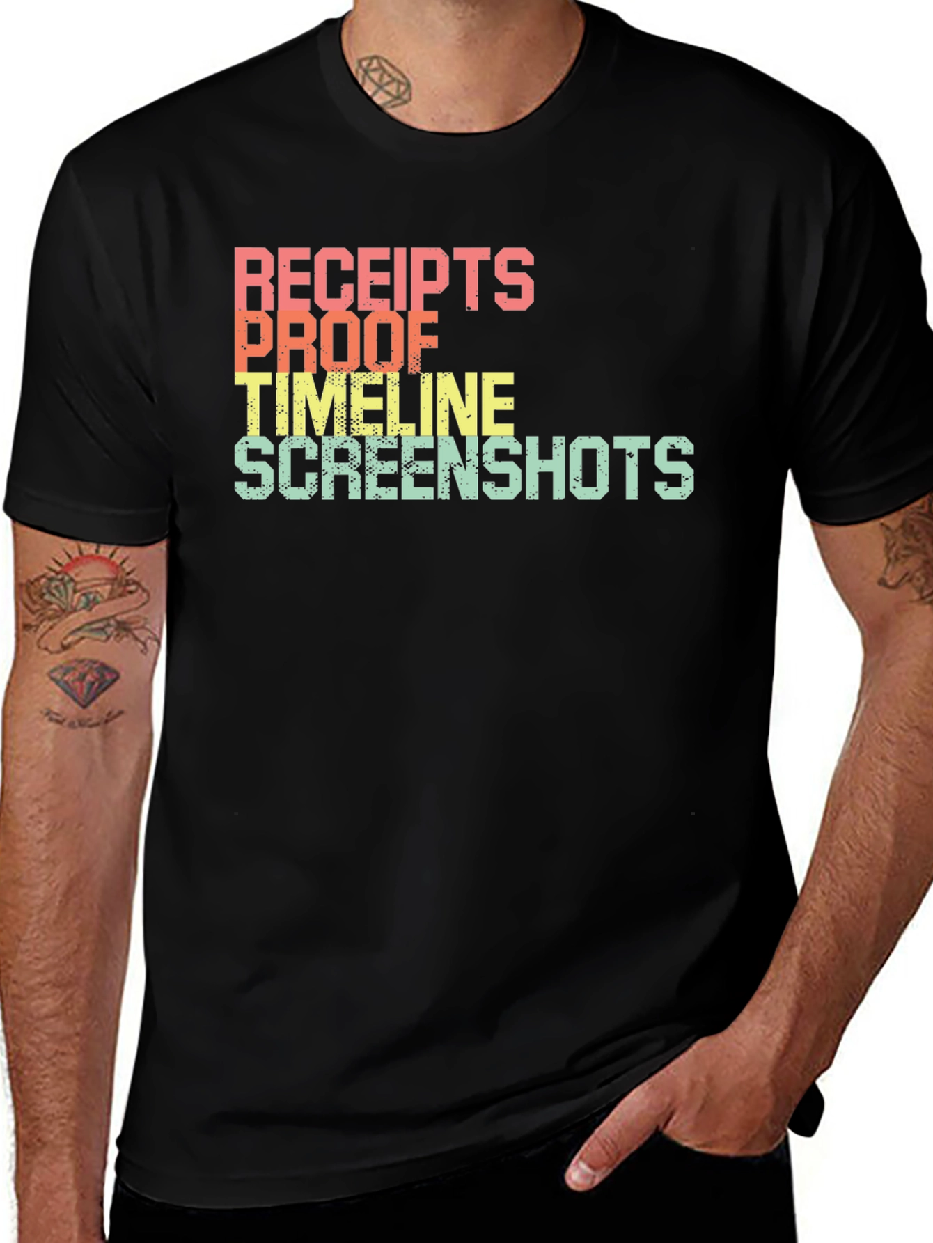 Receipts Proof Timeline Screenshots T-Shirt