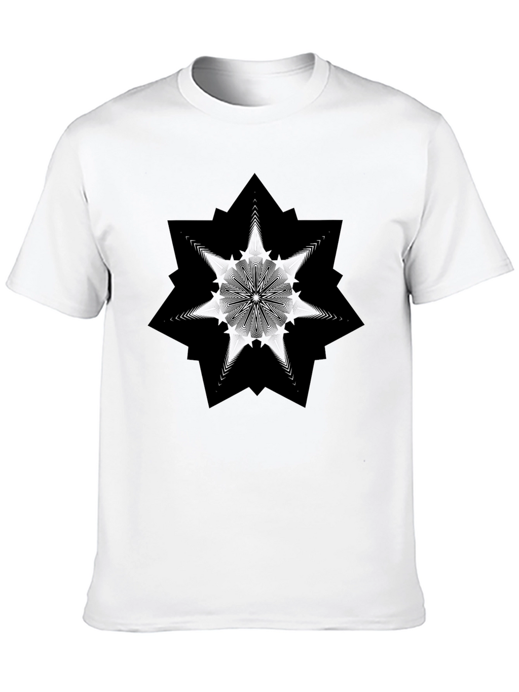 Black Geometric Mandala Graphic Tee
