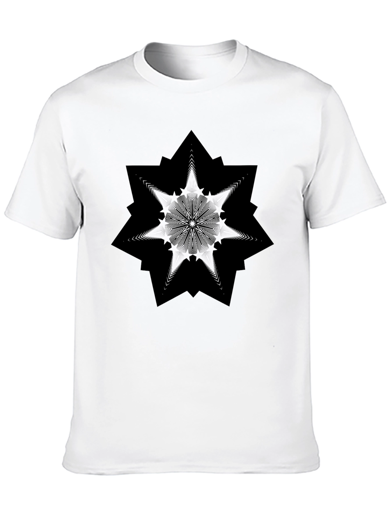 Black Geometric Mandala Graphic Tee