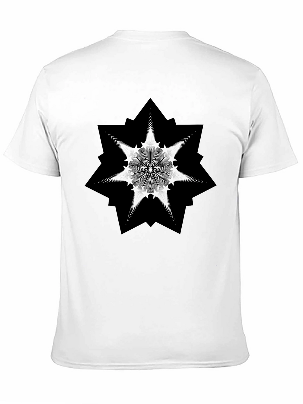 Black Geometric Mandala Graphic Tee