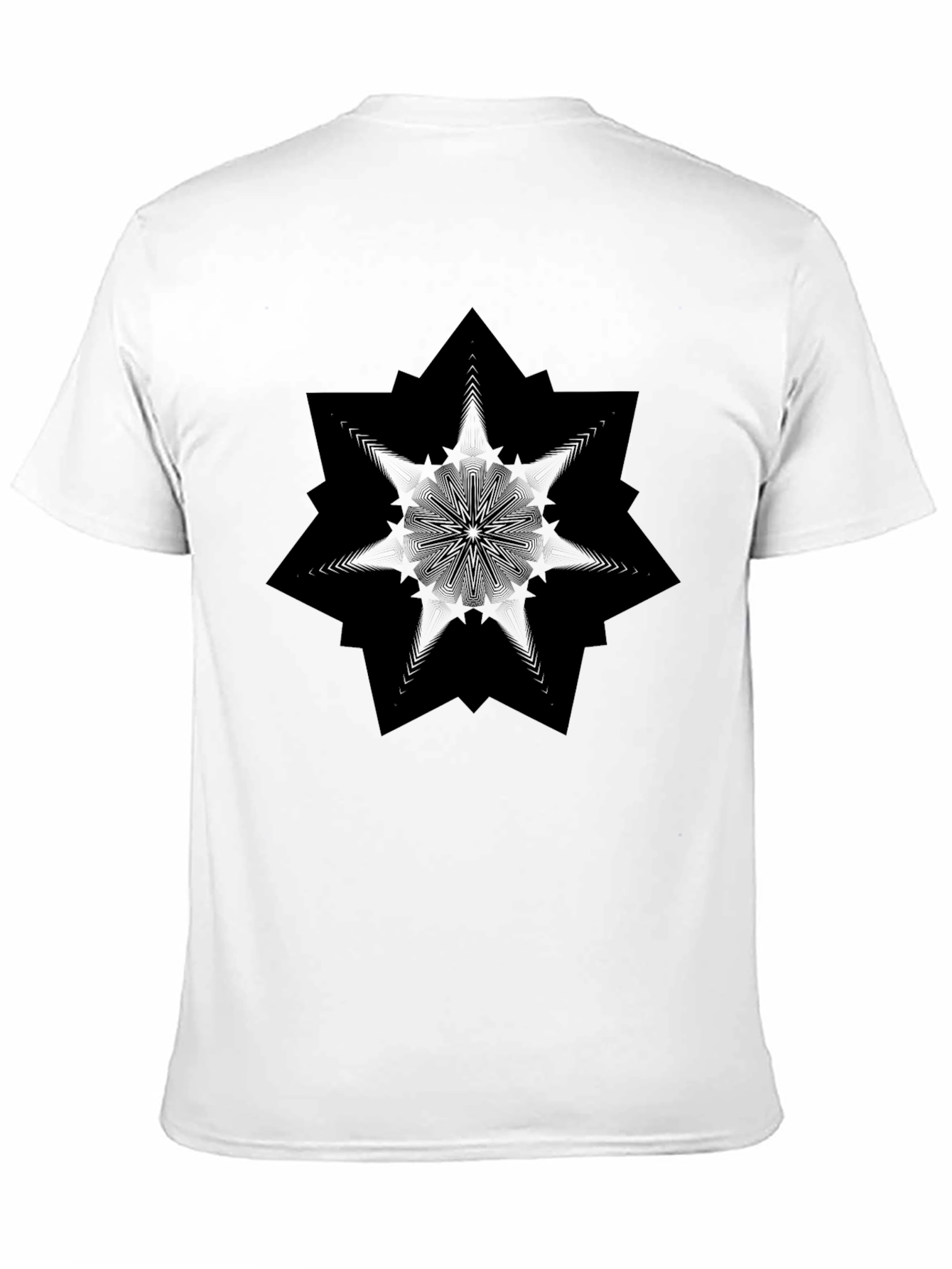 Black Geometric Mandala Graphic Tee