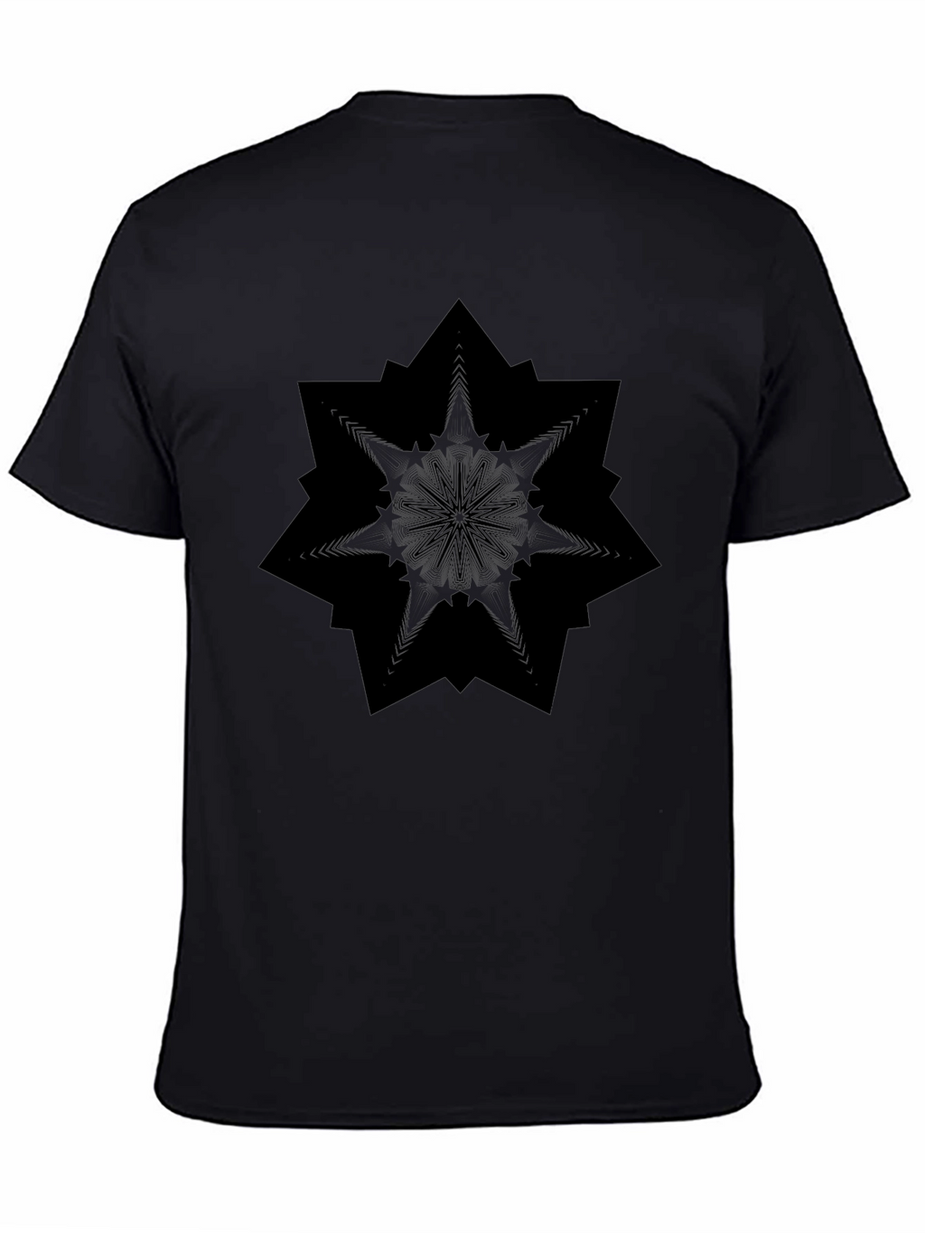 Black Geometric Mandala Graphic Tee