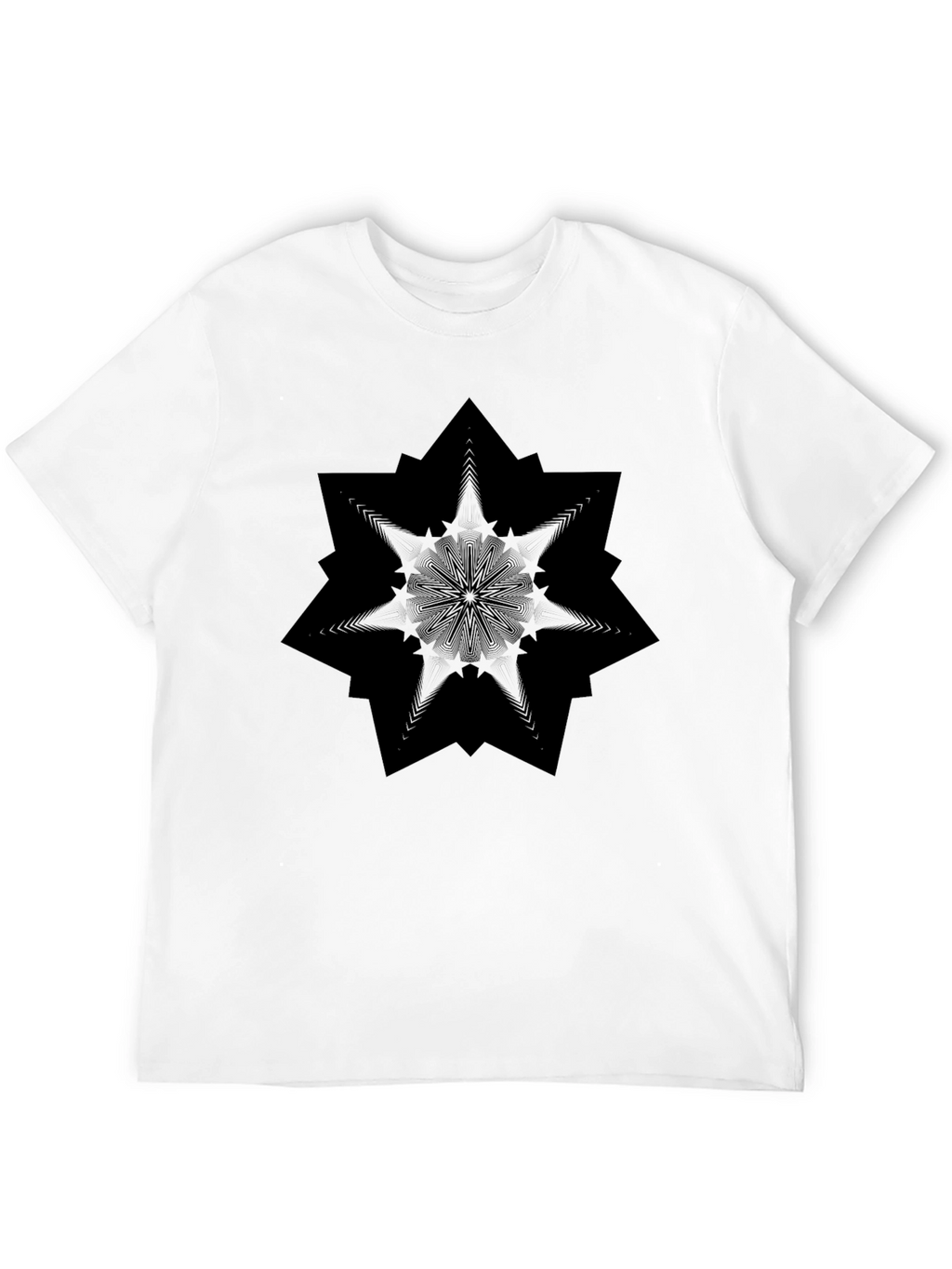 Black Geometric Mandala Graphic Tee