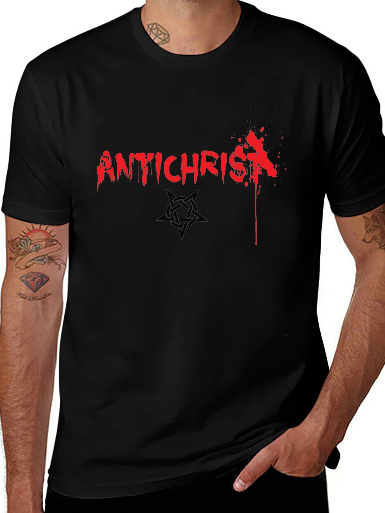 Antichrist Graphic Tee - Edgy Streetwear