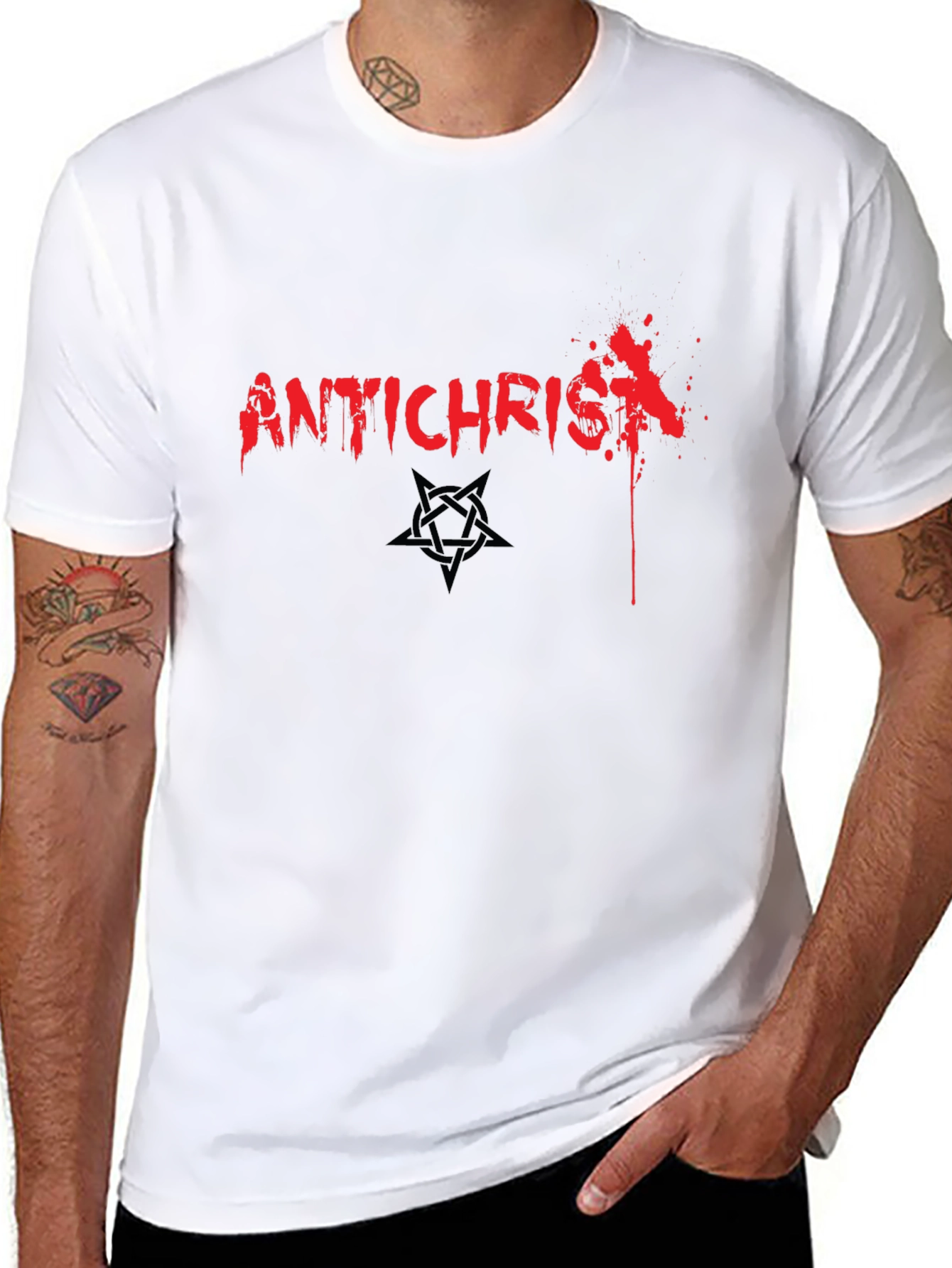Antichrist Graphic Tee - Edgy Streetwear