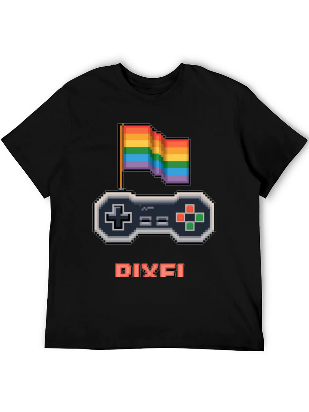 LGBTQ+ Gamer T-Shirt - Pixel Art Pride Controller Design