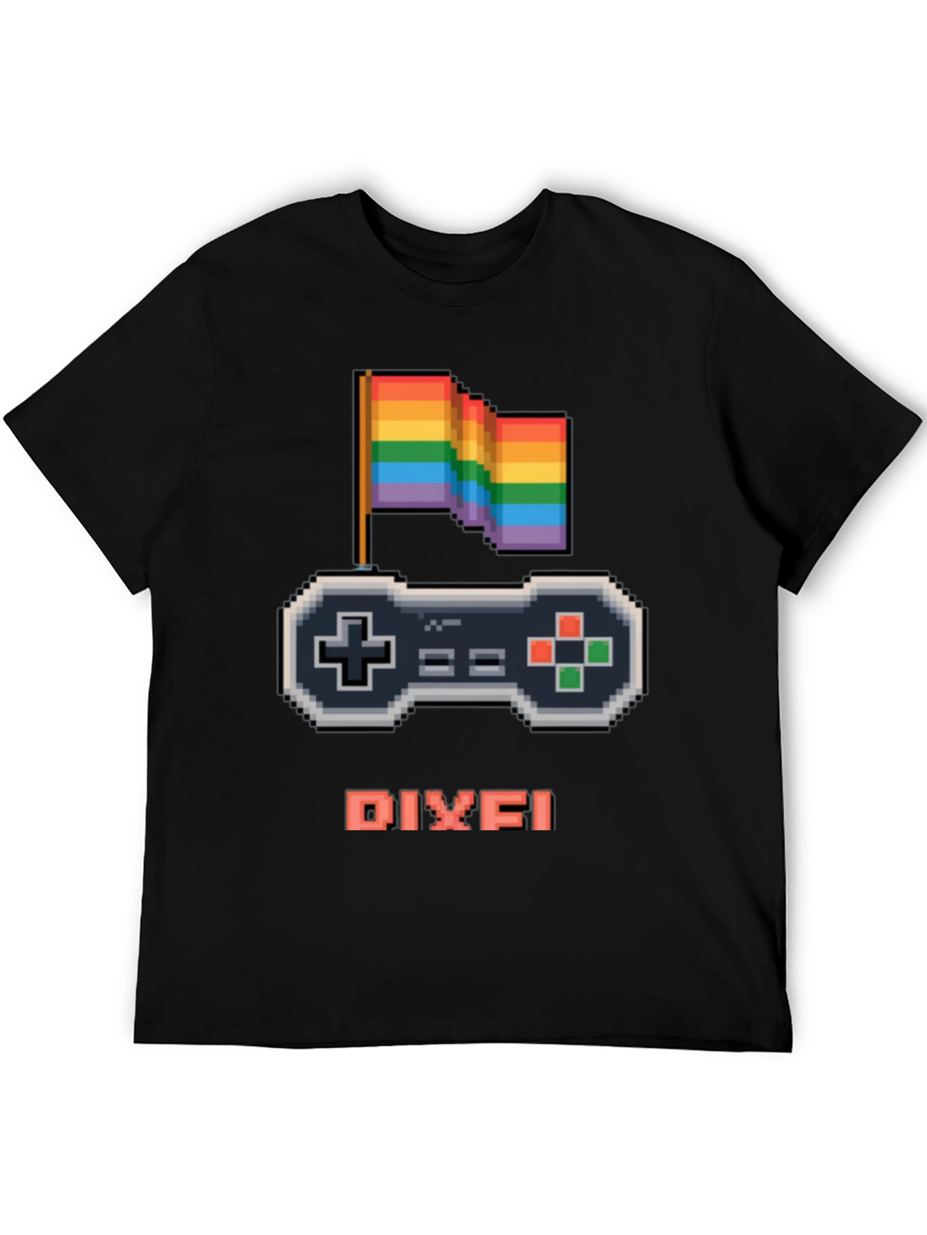LGBTQ+ Gamer T-Shirt - Pixel Art Pride Controller Design