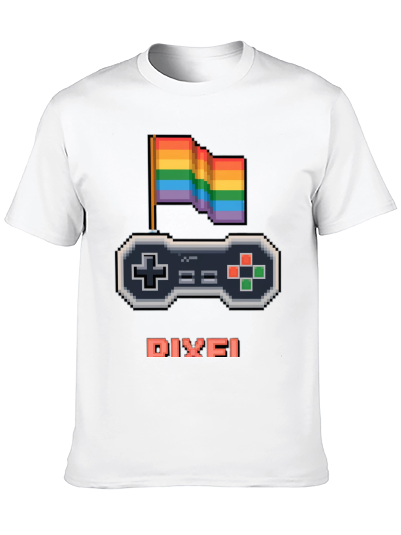LGBTQ+ Gamer T-Shirt - Pixel Art Pride Controller Design