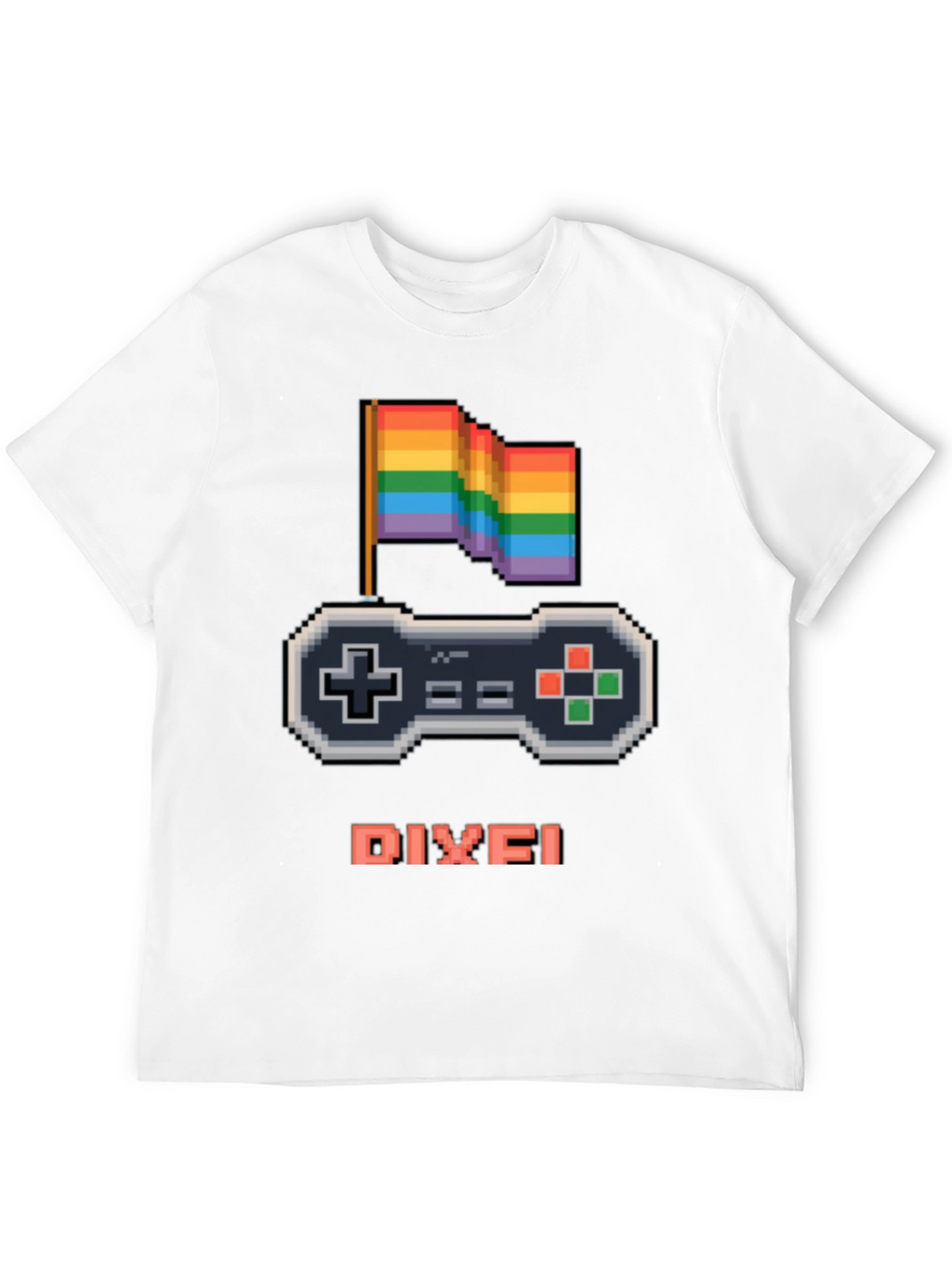 LGBTQ+ Gamer T-Shirt - Pixel Art Pride Controller Design