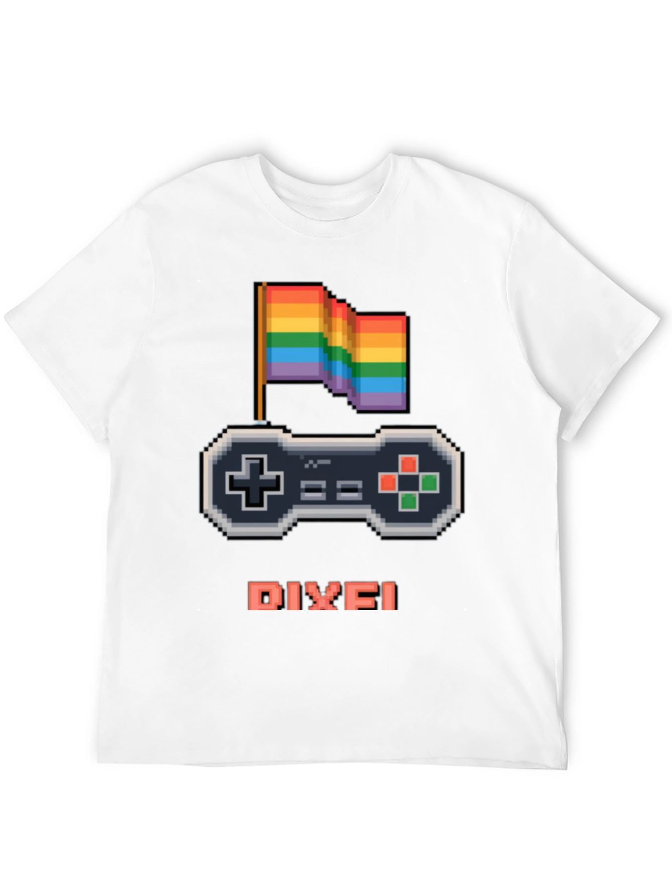 LGBTQ+ Gamer T-Shirt - Pixel Art Pride Controller Design