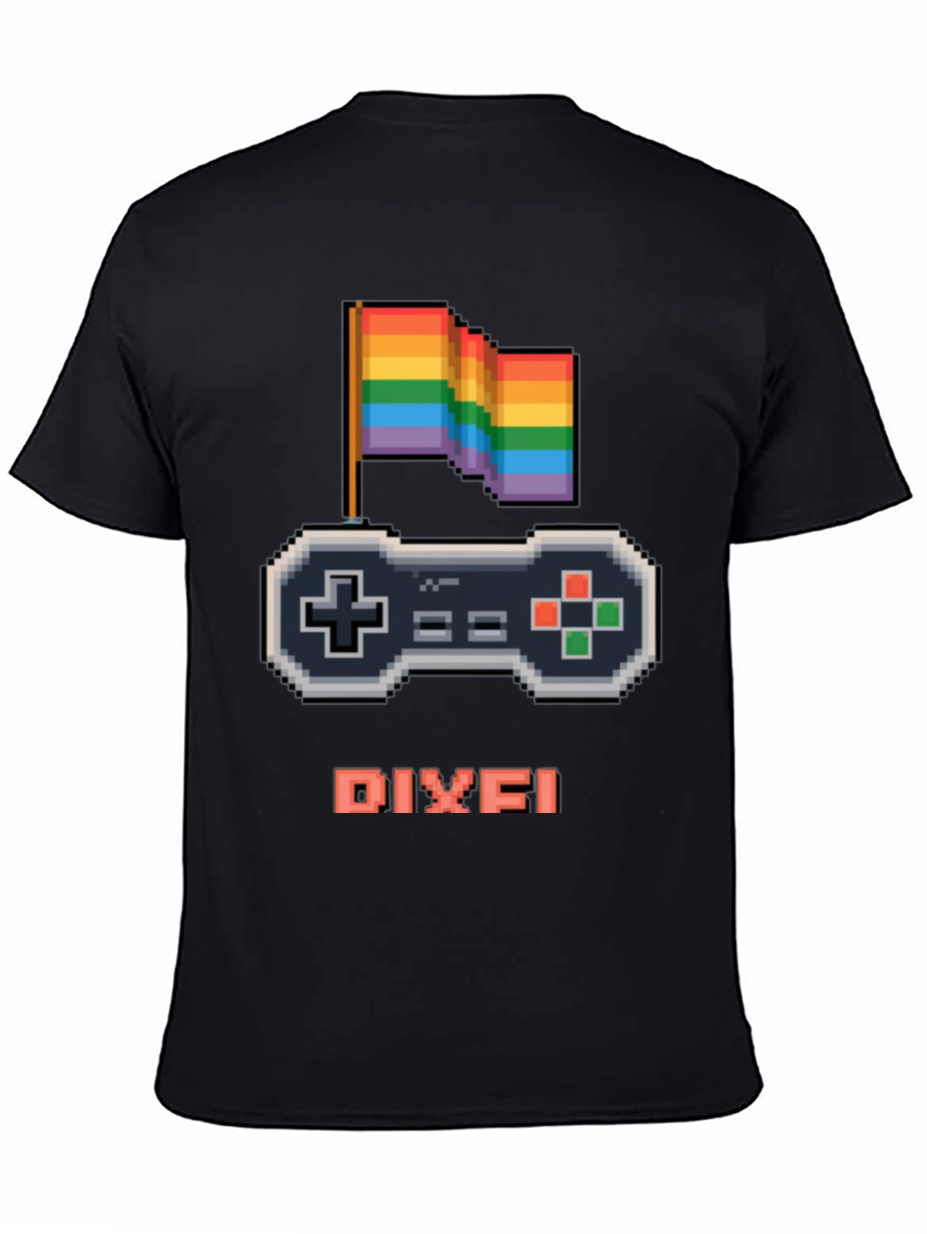 LGBTQ+ Gamer T-Shirt - Pixel Art Pride Controller Design