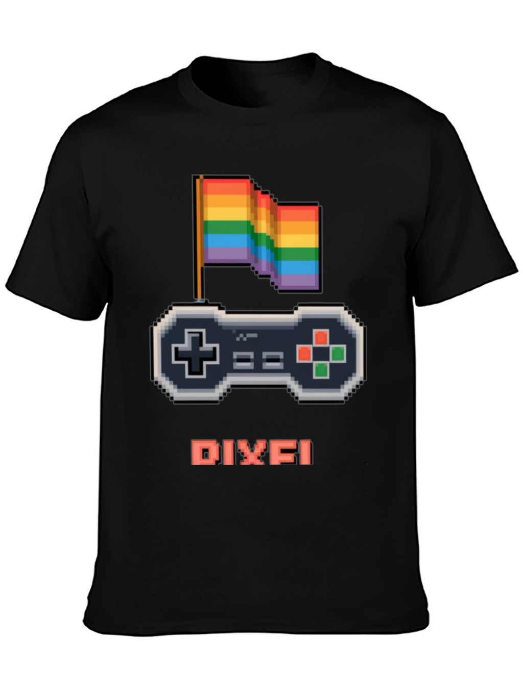 LGBTQ+ Gamer T-Shirt - Pixel Art Pride Controller Design