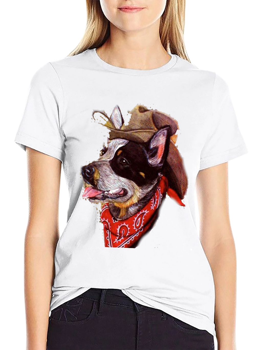 Cowboy Dog Graphic Tee - Western Style T-Shirt