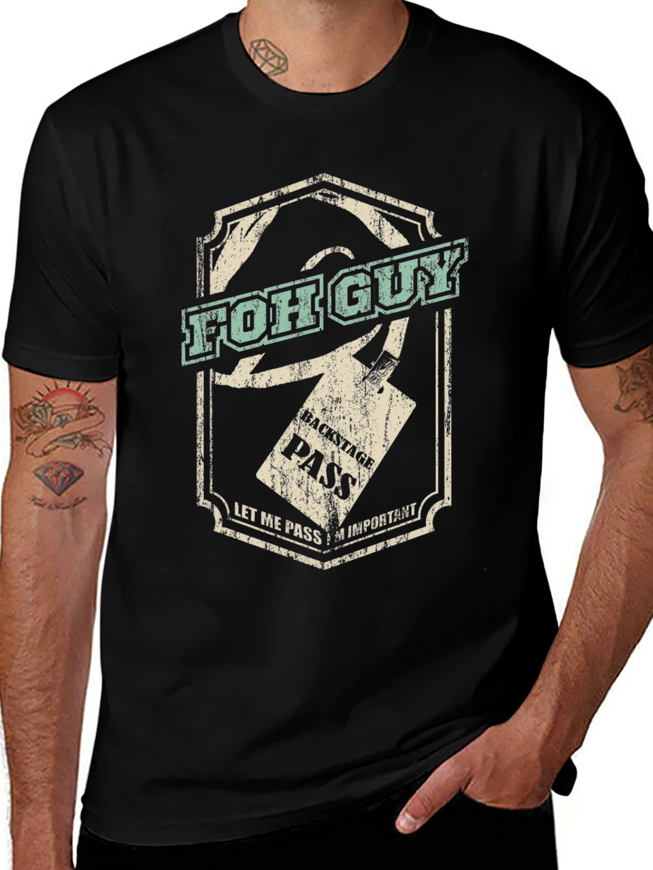 FOH Guy Backstage Pass Graphic Tee