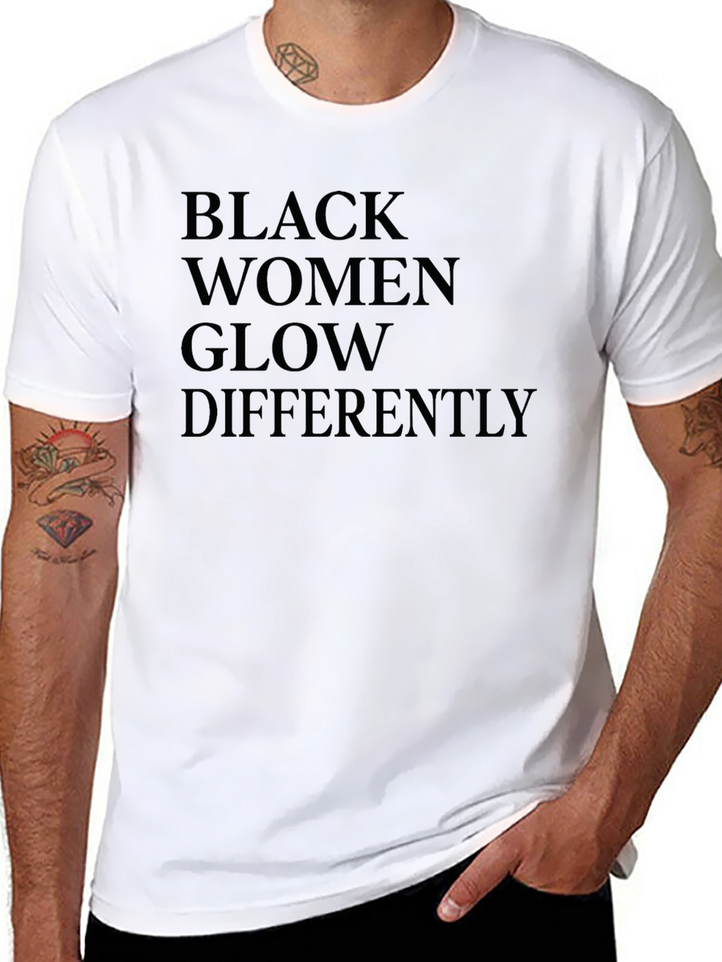 Black Women Glow Differently Graphic T-Shirt